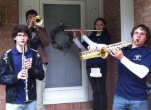 Several ELBOPA Night Out 2013 Performers; Back L-R: Carl Geiger, Eileen Reeves; Front L-R: Josh Baird-Mejia, Alex Bennett