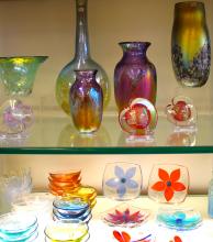 art glass at Mackerel Sky